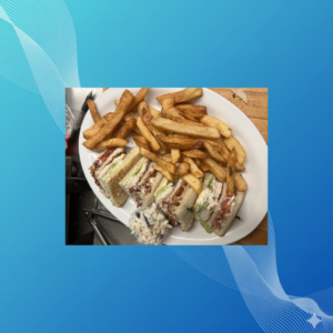 Club Sandwich with fries